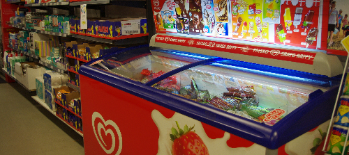 Is fra Frisko, ikke hjem is, premier og polar men frisko på Tornby Strand Camping