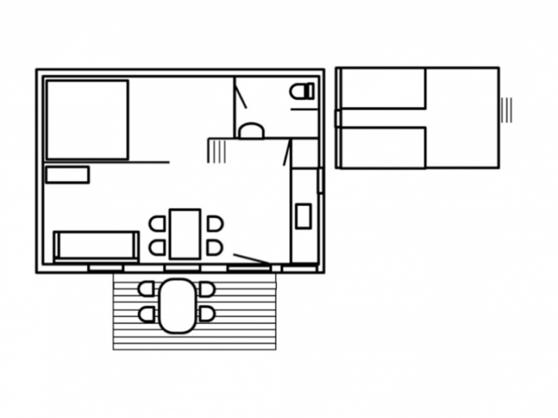 Plantegning familiehytte type c